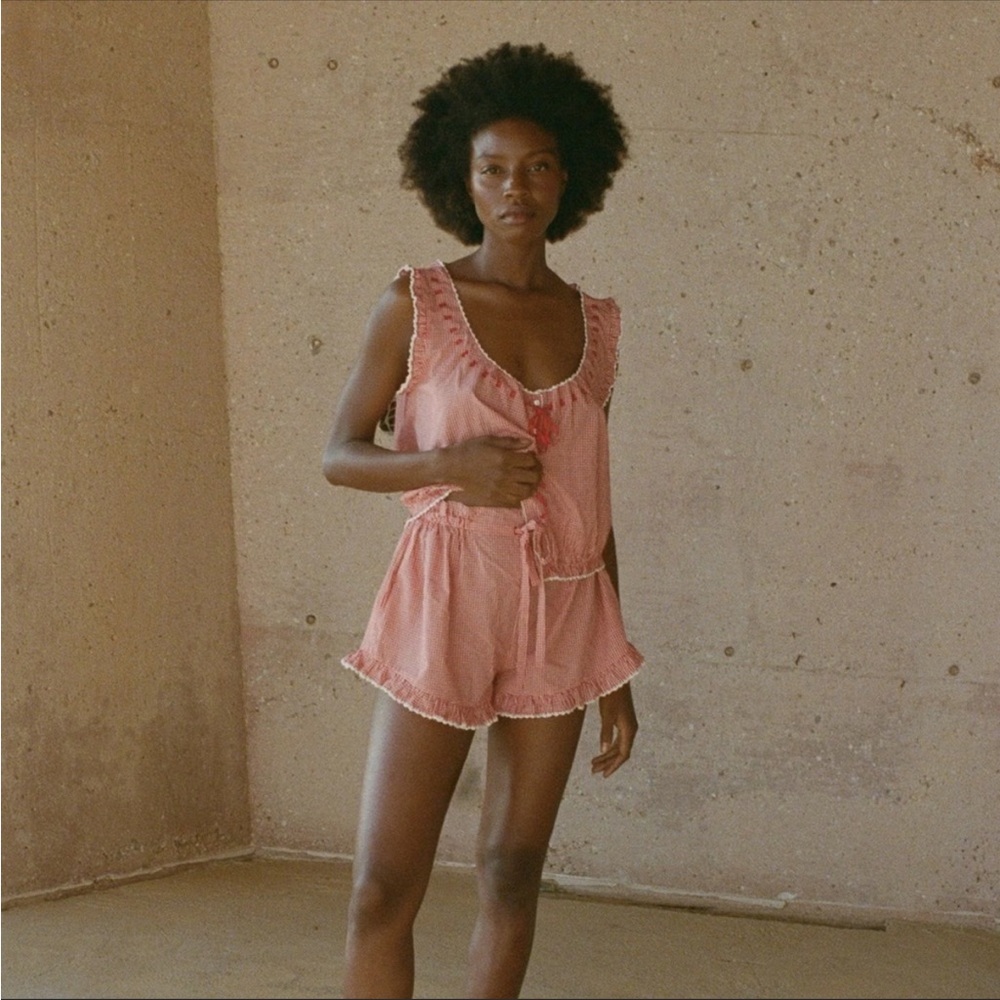 Doen Luella Short in Cerise Paris Gingham